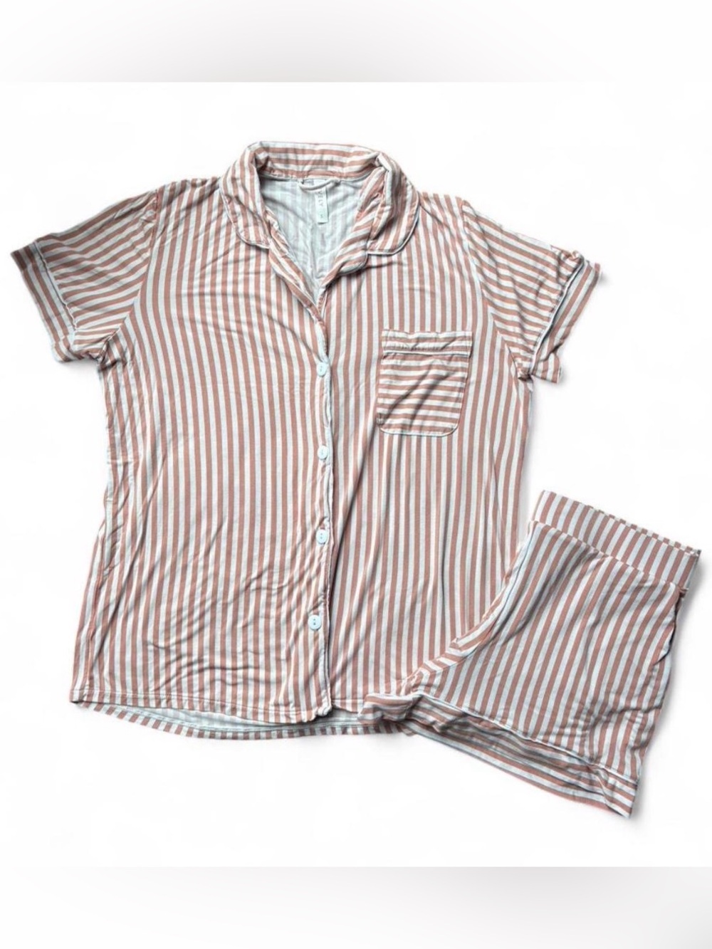 Lively Striped Short-Sleeve Pajama Set